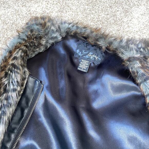 Daytrip vest faux fur full zip belted cheetah leopard animal print jacket SZ SM - Picture 10 of 10